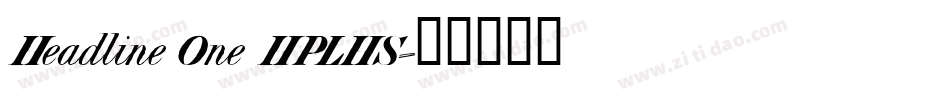 Headline One HPLHS字体转换